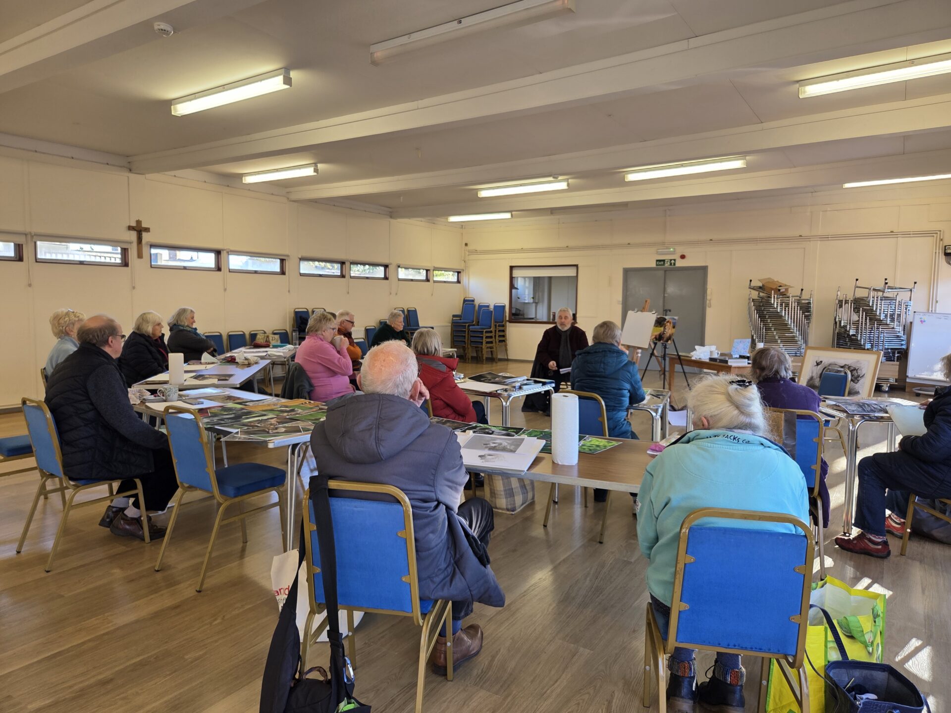 " Images from when Mike Bagshaw came to the U3A art group to demonstrate and give a talk on expressive pictures of animals using charcoal."