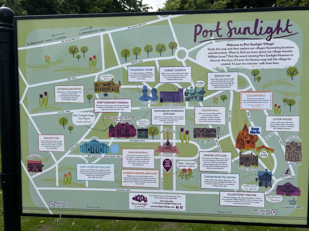 an image of a map of Port Sunlight village